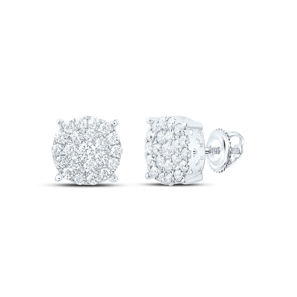2CTW-NAT DIA P1N GIFT ROUND STUD EARRING Daisy Joyeria