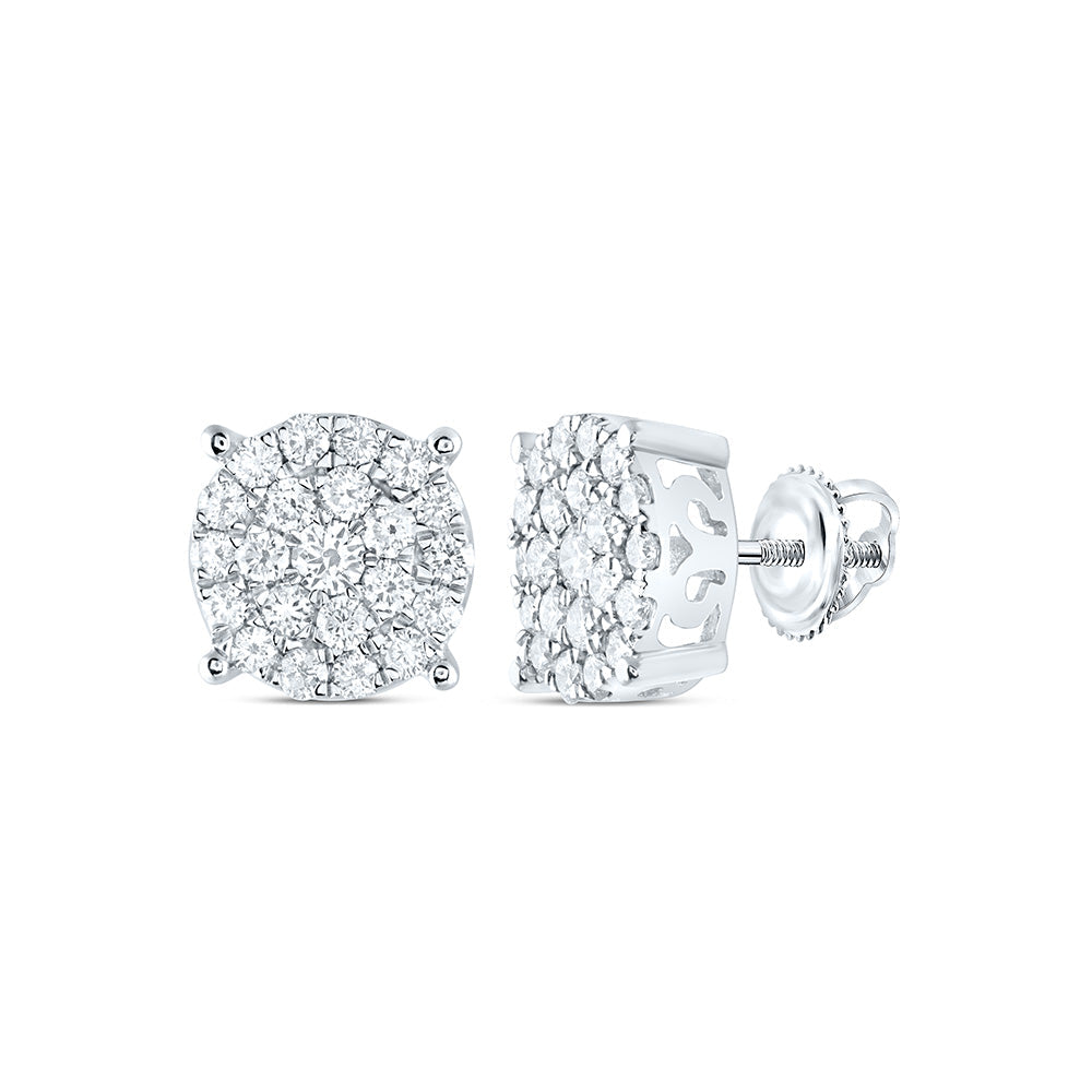 1 1/2CTW-NAT DIA P1N GIFT ROUND STUD EARRING Daisy Joyeria