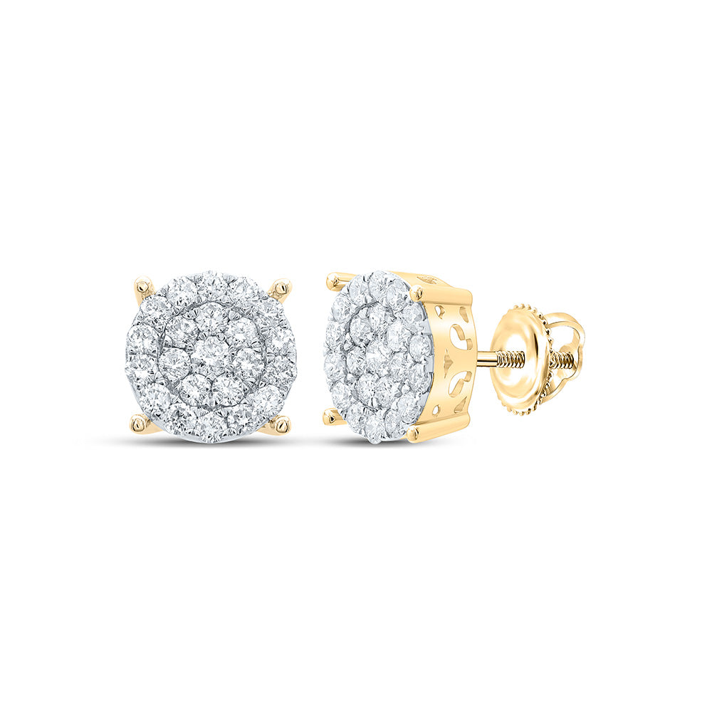 1CTW-NAT DIA P1N GIFT ROUND STUD EARRING Daisy Joyeria