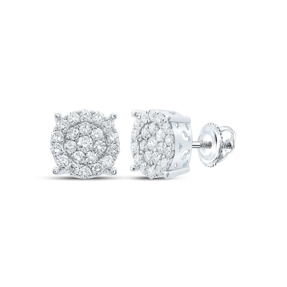 1CTW-NAT DIA P1N GIFT ROUND STUD EARRING Daisy Joyeria