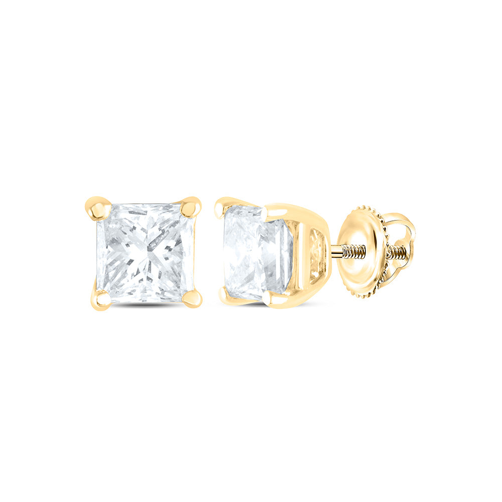 1/5CTW-NAT DIA I1 IJ PRINCESS SOLITAIRE STUD EARRING Daisy Joyeria