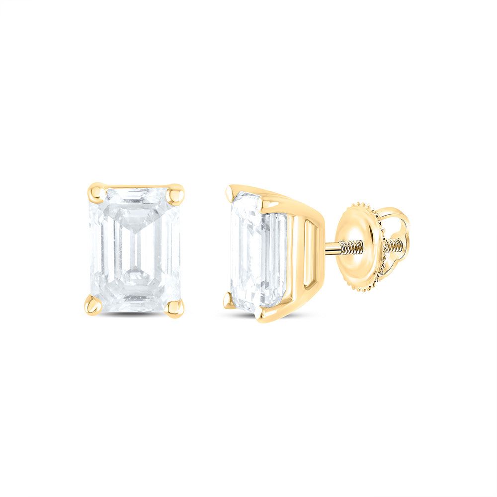 1/5CTW-NAT DIA  I1 IJ EMERLAD SOLITAIRE STUD EARRING Daisy Joyeria