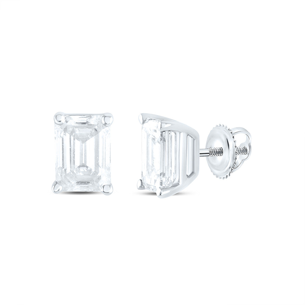 1/5CTW-NAT DIA I1 IJ EMERLAD SOLITAIRE STUD EARRING Daisy Joyeria