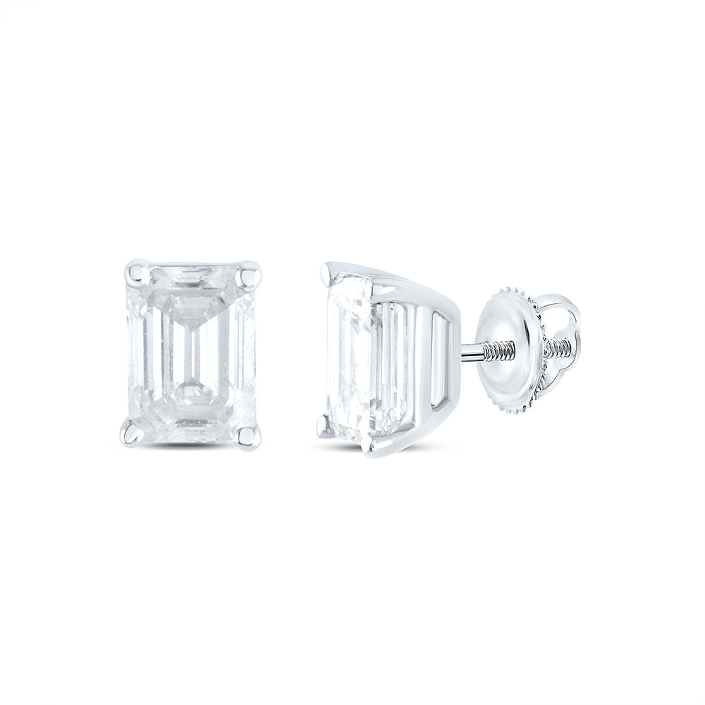 1/4CTW-NAT DIA  I1 IJ EMERLAD SOLITAIRE STUD EARRING Daisy Joyeria