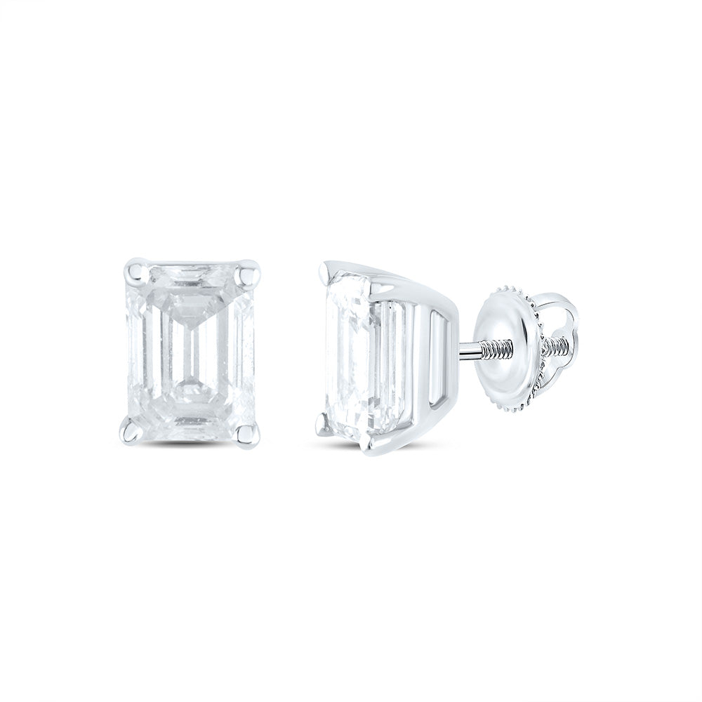 1/2CTW-NAT DIA  I1 IJ EMERLAD SOLITAIRE STUD EARRING Daisy Joyeria