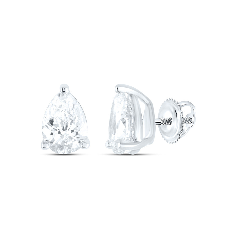 1CTW-NAT DIA I1 IJ PEAR SOLITAIRE STUD EARRING Daisy Joyeria