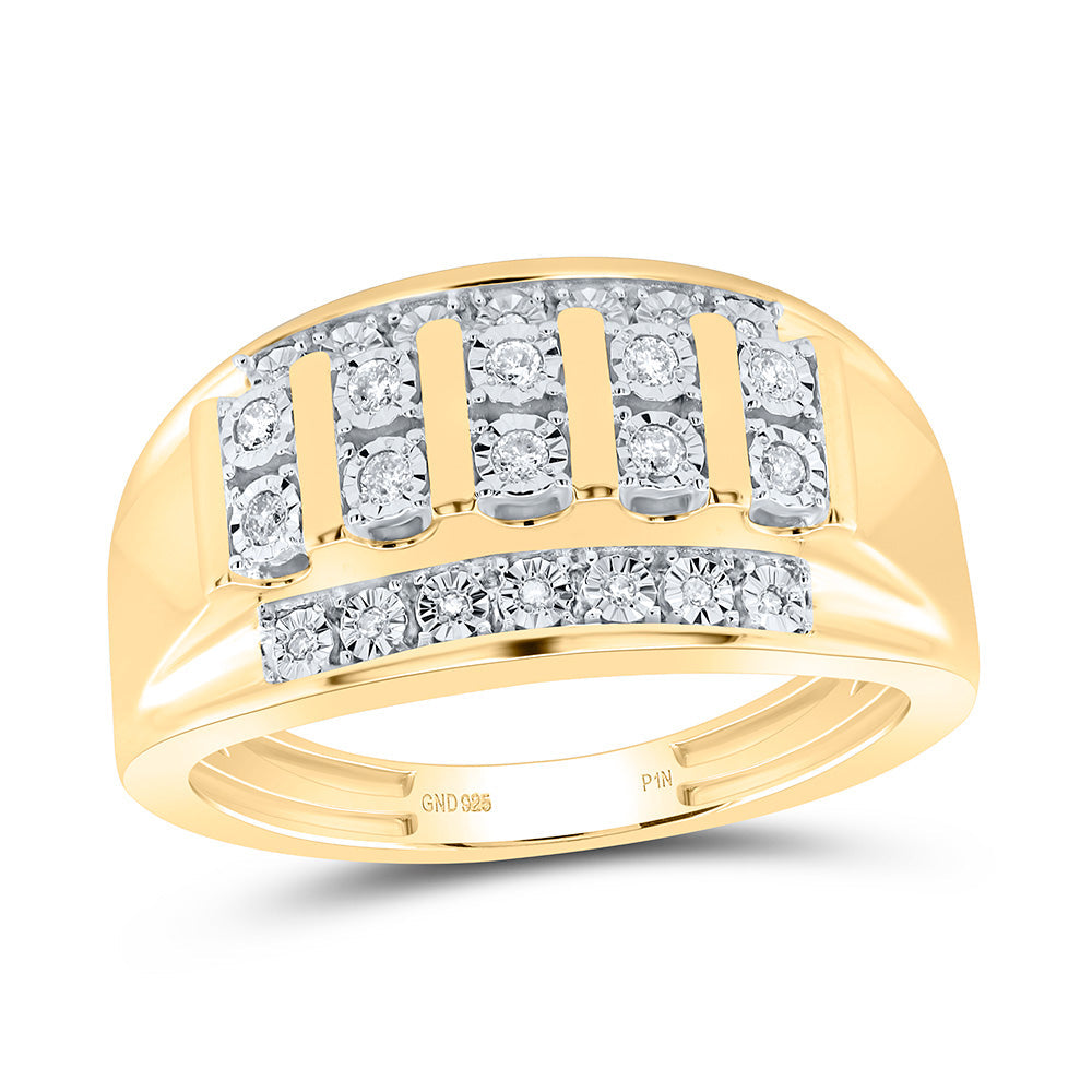 1/5CTW-NAT DIA P1N MENS RING Daisy Joyeria