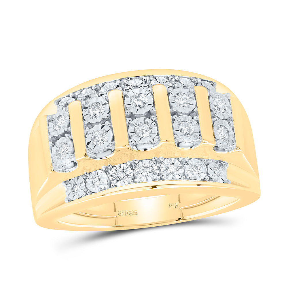 1/4CTW-NAT DIA P1N MENS RING Daisy Joyeria
