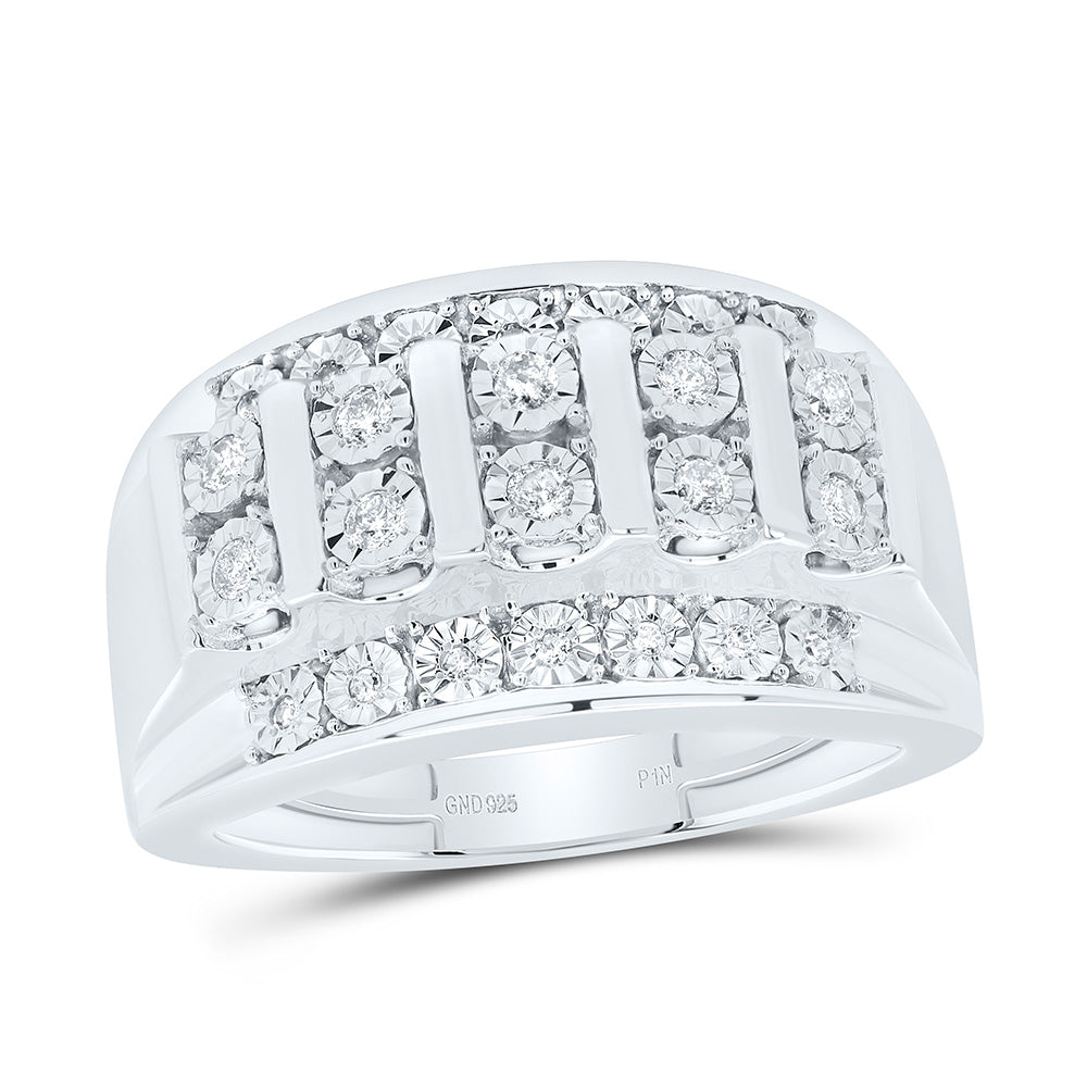 1/4CTW-NAT DIA P1N MENS RING Daisy Joyeria