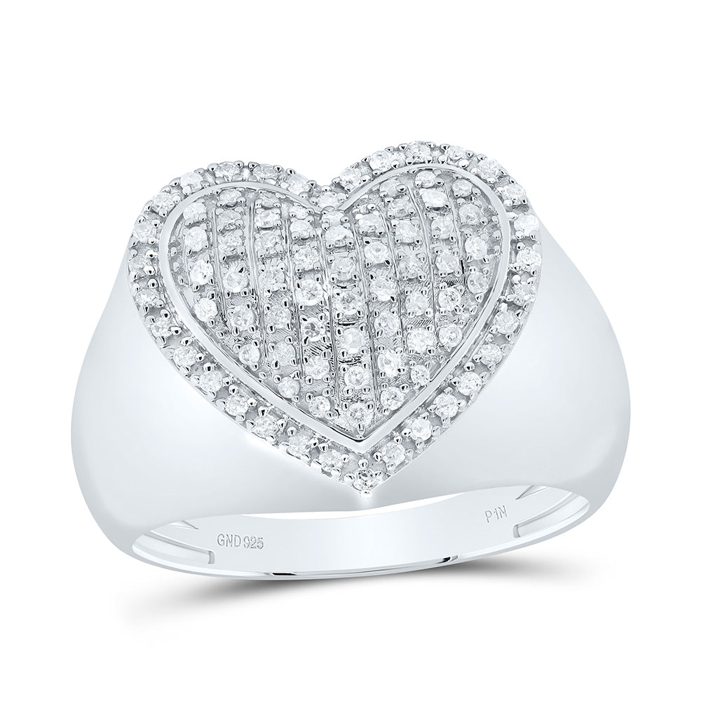 1/3CTW-NAT DIA P1N GIFT HEART RING Daisy Joyeria
