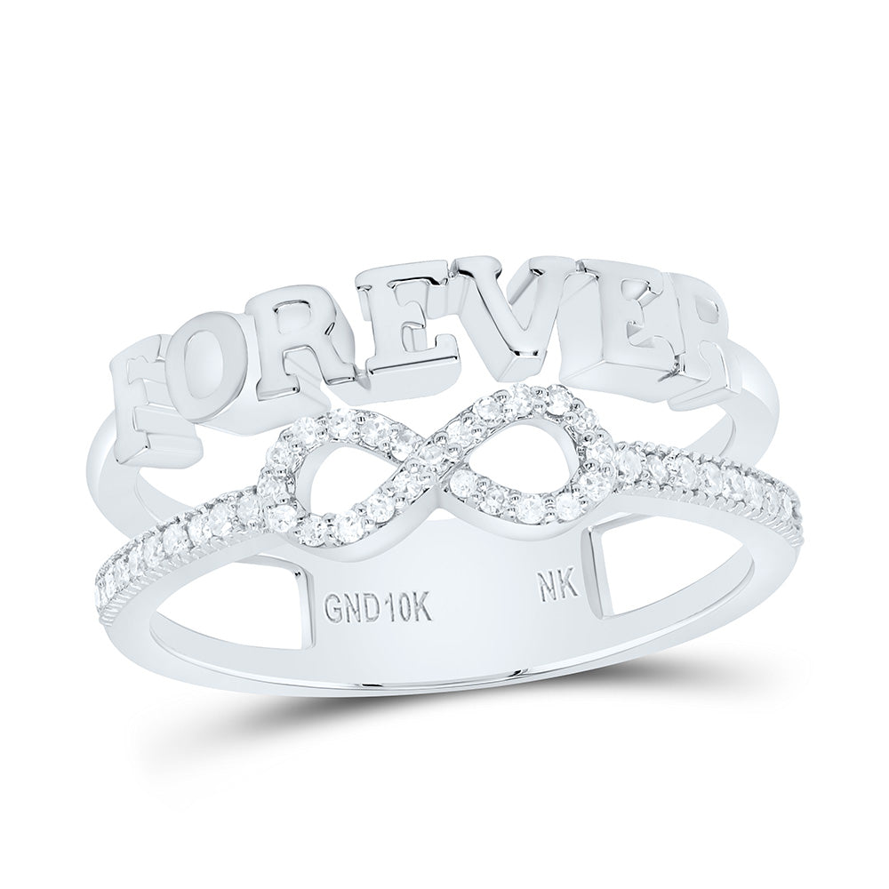 1/6CTW-NAT DIA NK GIFT "FOREVER" INFINITY RING Daisy Joyeria