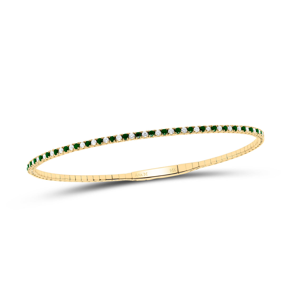 3/8CTW-NAT DIA ANA M 1/3CTW RD-EM NAT GEM TENNIS BANGLE (60X50MM) Daisy Joyeria