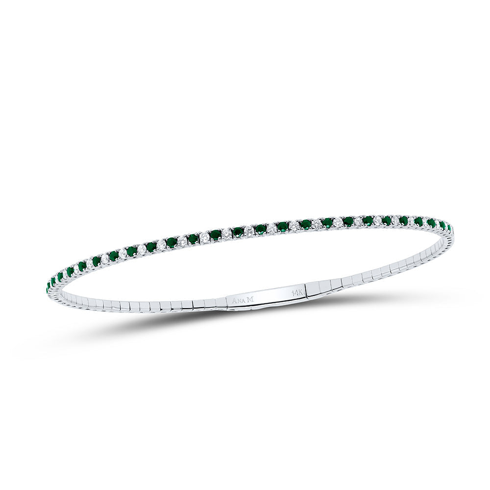 3/8CTW-NAT DIA ANA M 1/3CTW RD-EM NAT GEM TENNIS BANGLE (60X50MM) Daisy Joyeria