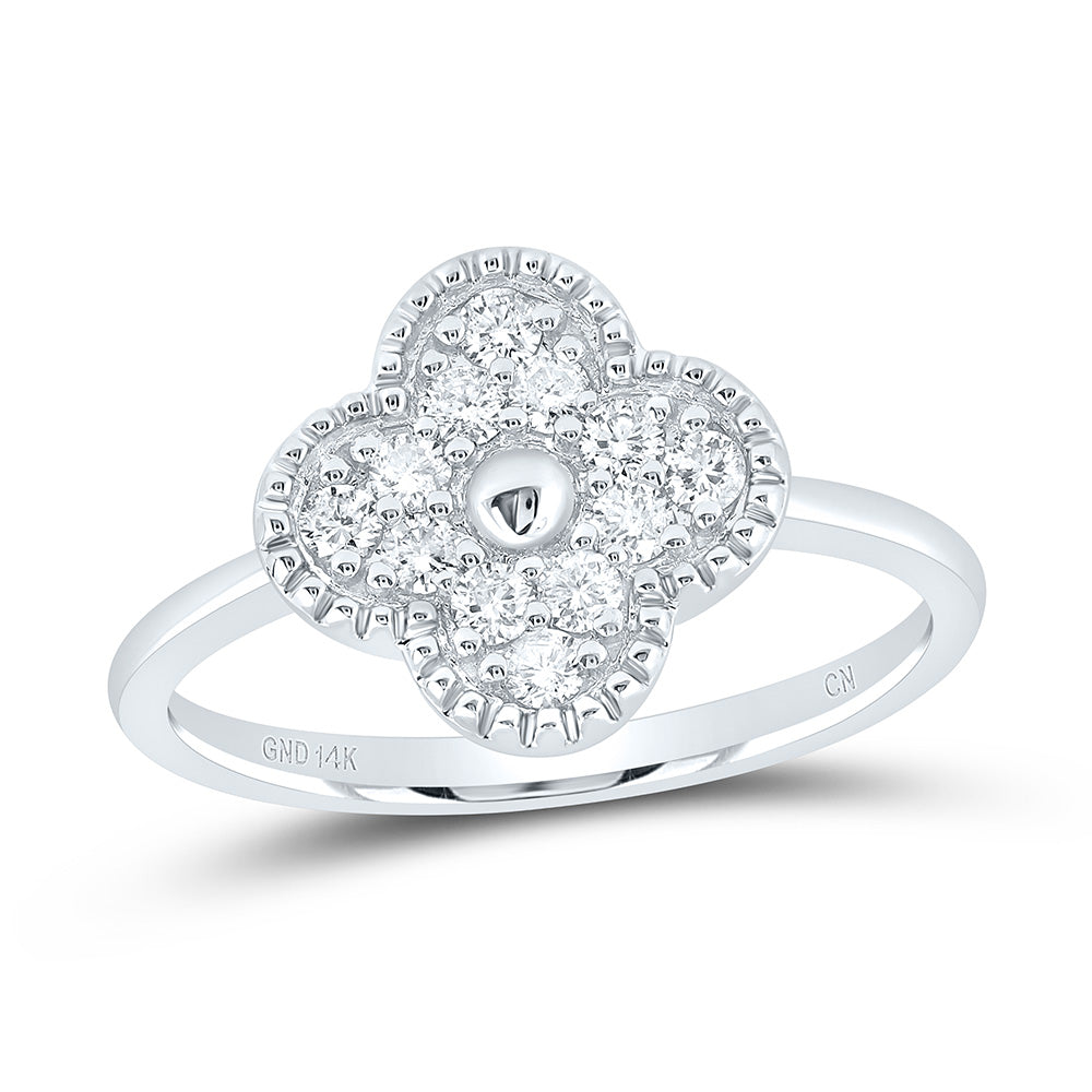 1/3CTW-NAT DIA CN GIFT CLOVER RING Daisy Joyeria