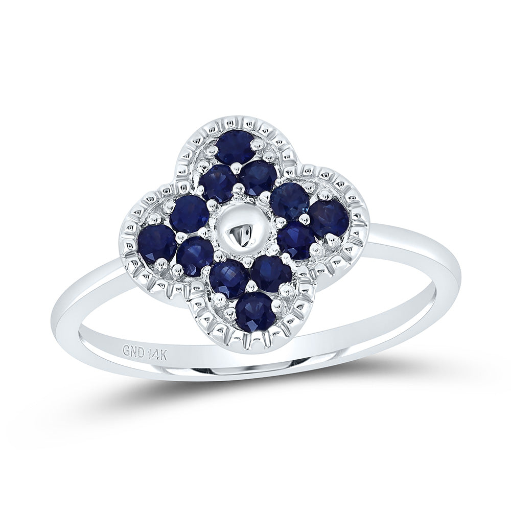 3/8CTW-RD-BS NAT GEM CLOVER RING Daisy Joyeria