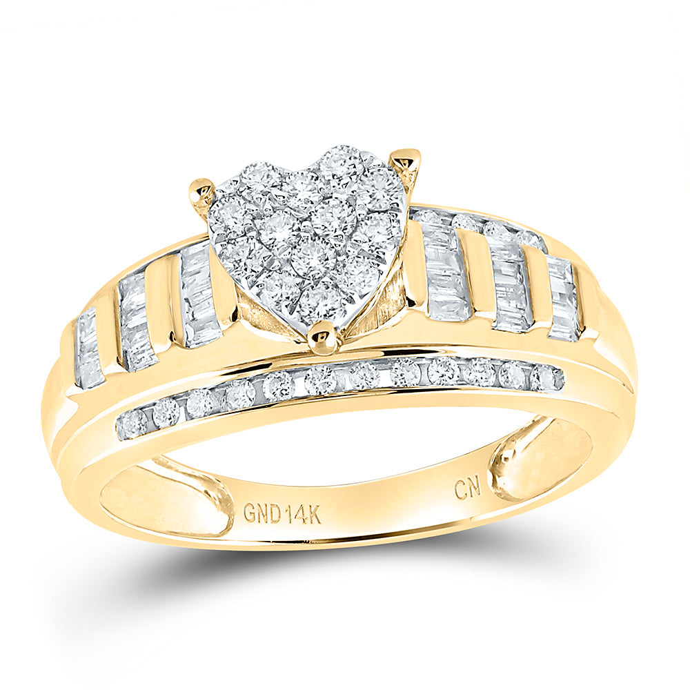 1/2CTW-NAT DIA CINDY HEART RING Daisy Joyeria