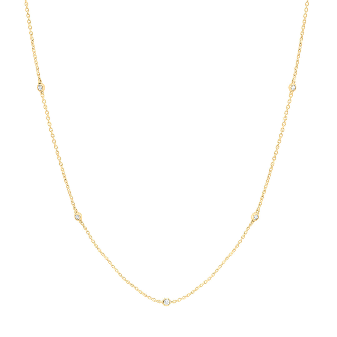 1/5CTW-NAT DIA CN FASHION STATION NECKLACE (18 INCH) Daisy Joyeria