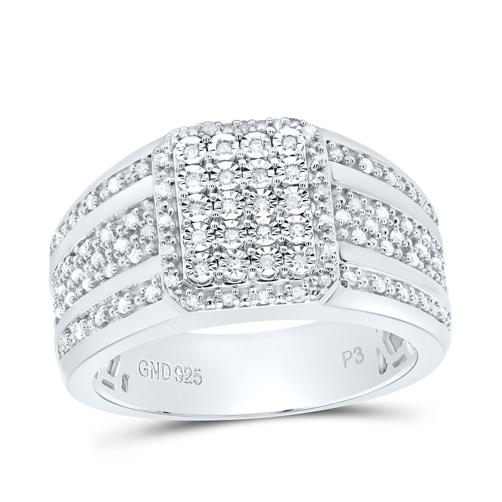 1/3CTW-NAT DIA P3 GIFT EMERALD MENS RING Daisy Joyeria