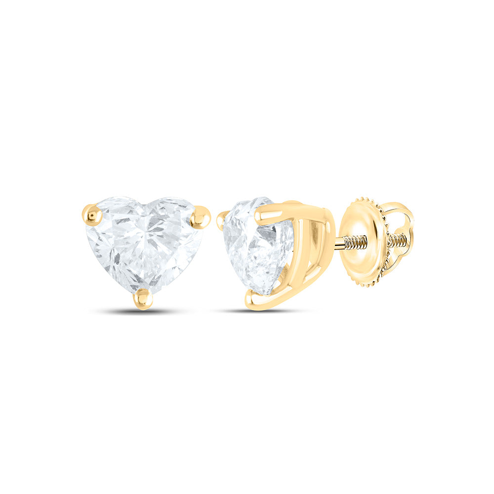 1/5CTW-NAT DIA  I1 IJ HEART SOLITAIRE STUD EARRING Daisy Joyeria