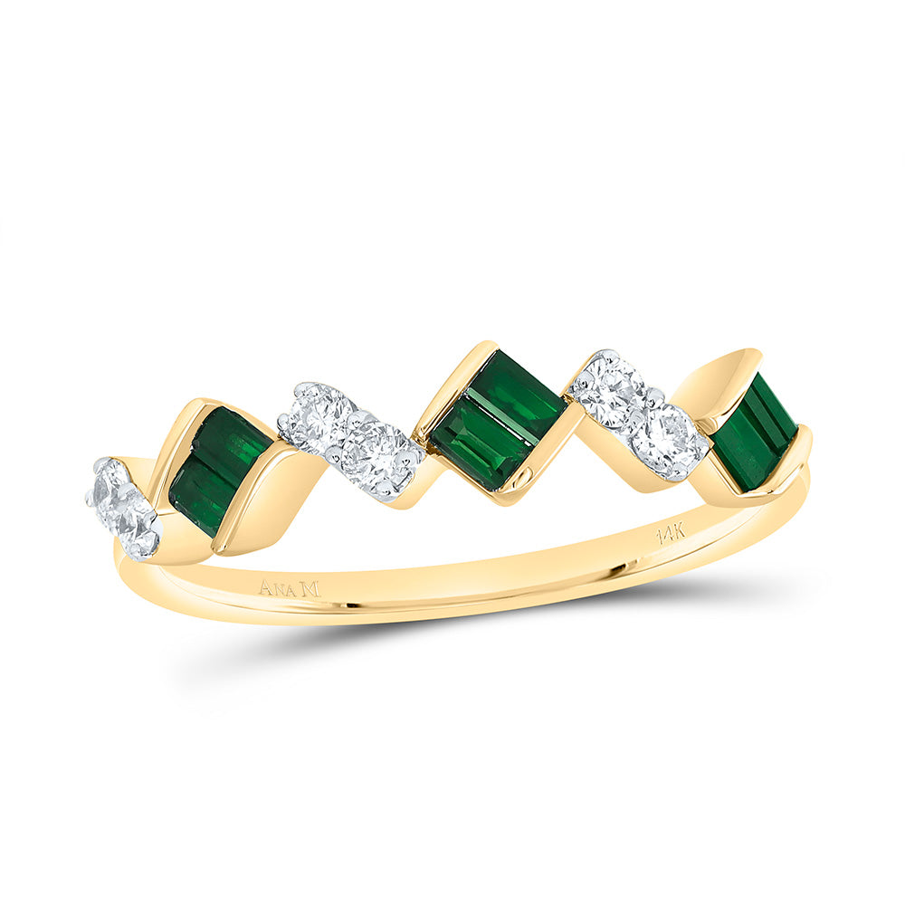 1/5CTW-NAT DIA ANA M 1/4CTW-BG-EM NAT GEM RING Daisy Joyeria