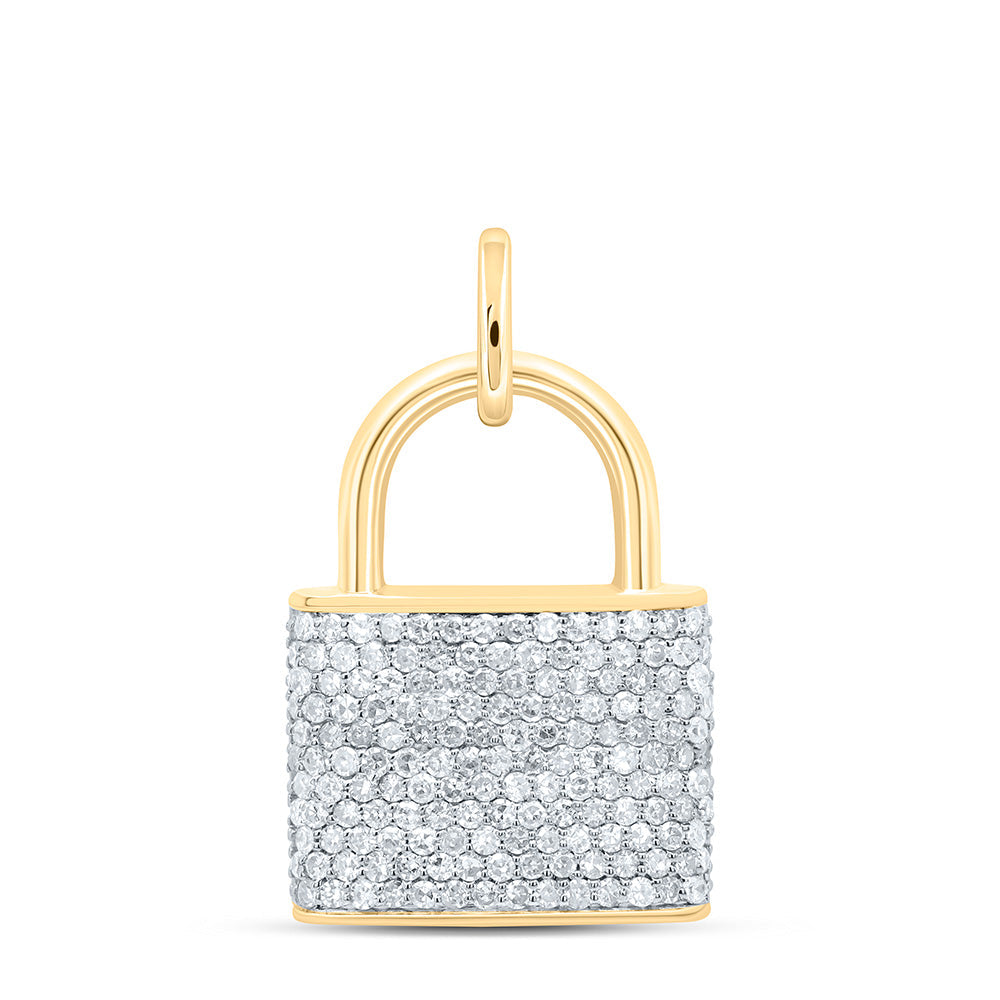 5/8CTW-NAT DIA P1 GIFT LOCK  PENDANT Daisy Joyeria