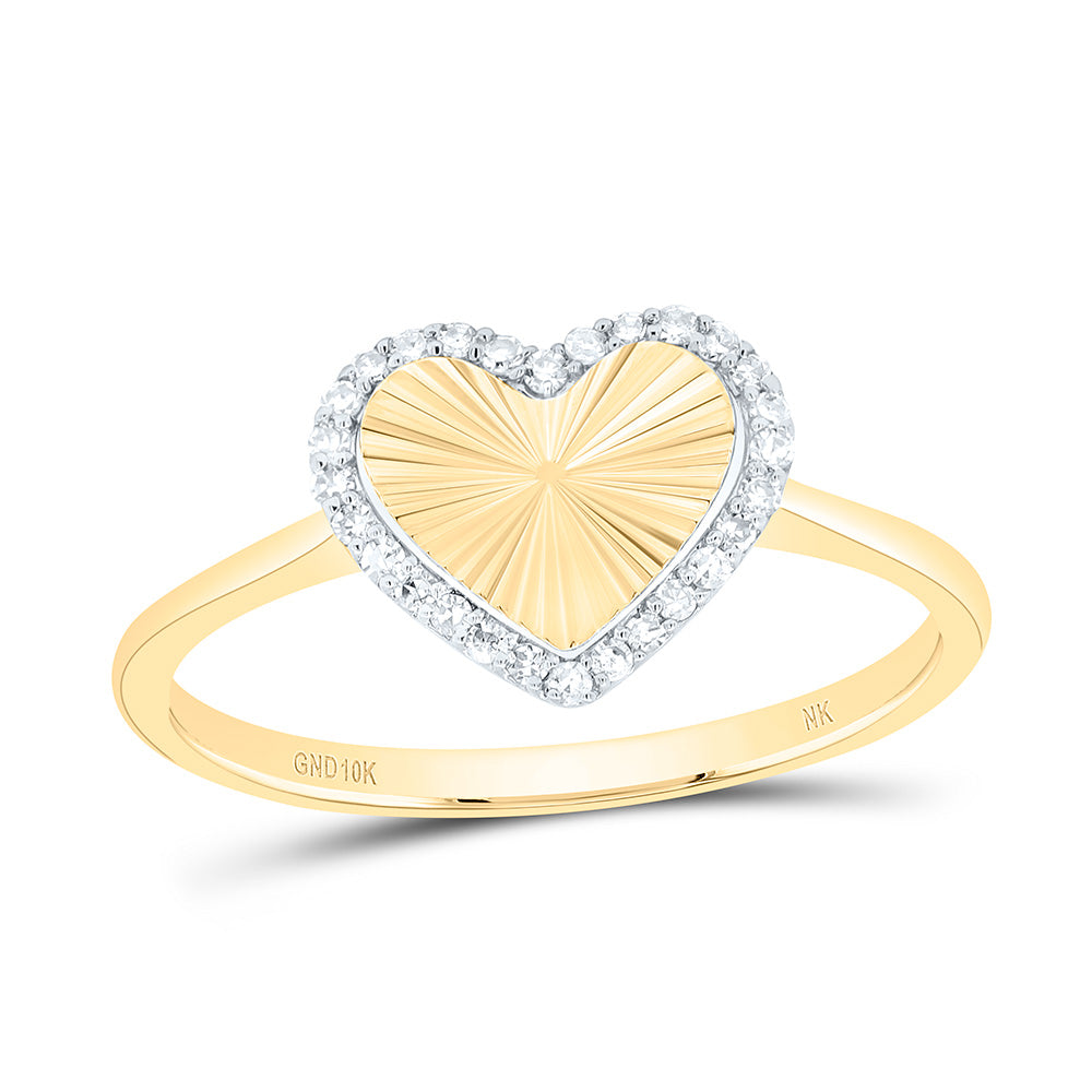 1/10CTW-NAT DIA NK GIFT HEART RING Daisy Joyeria