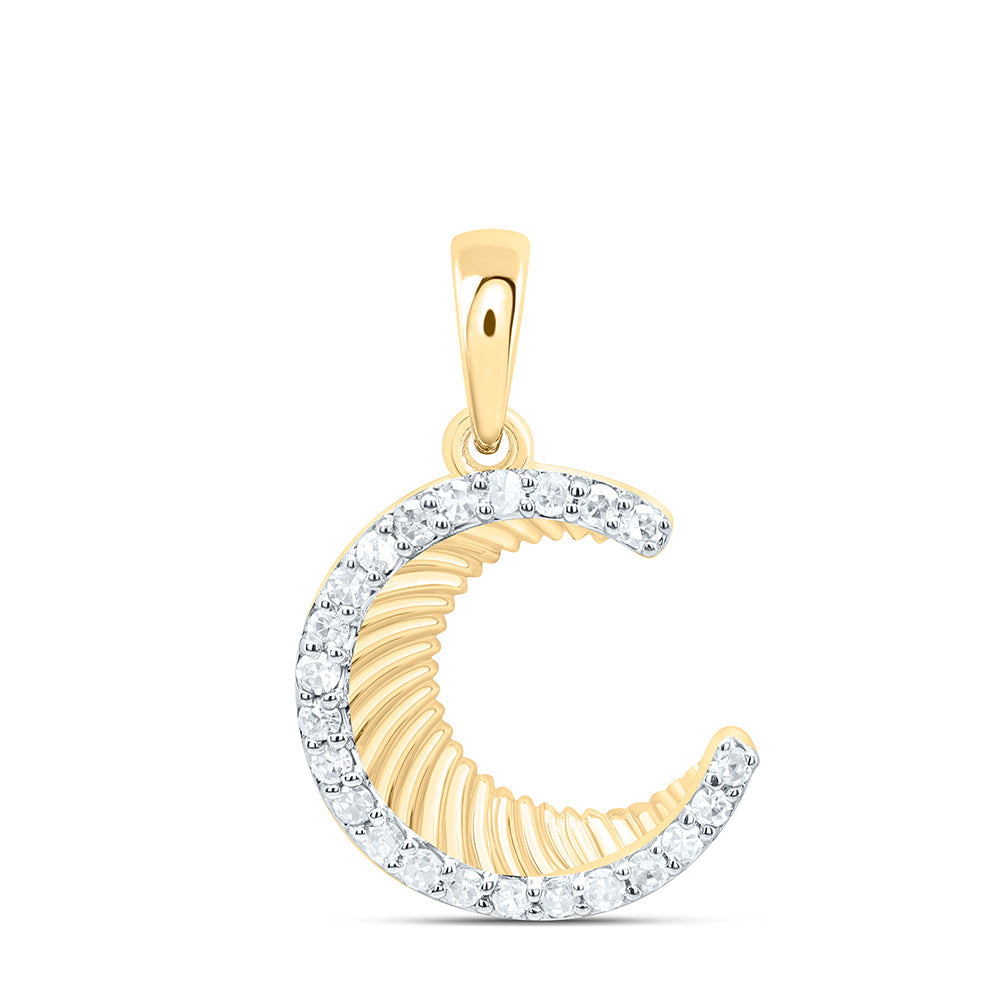 1/8CTW-NAT DIA NK MOON GIFT PENDANT Daisy Joyeria