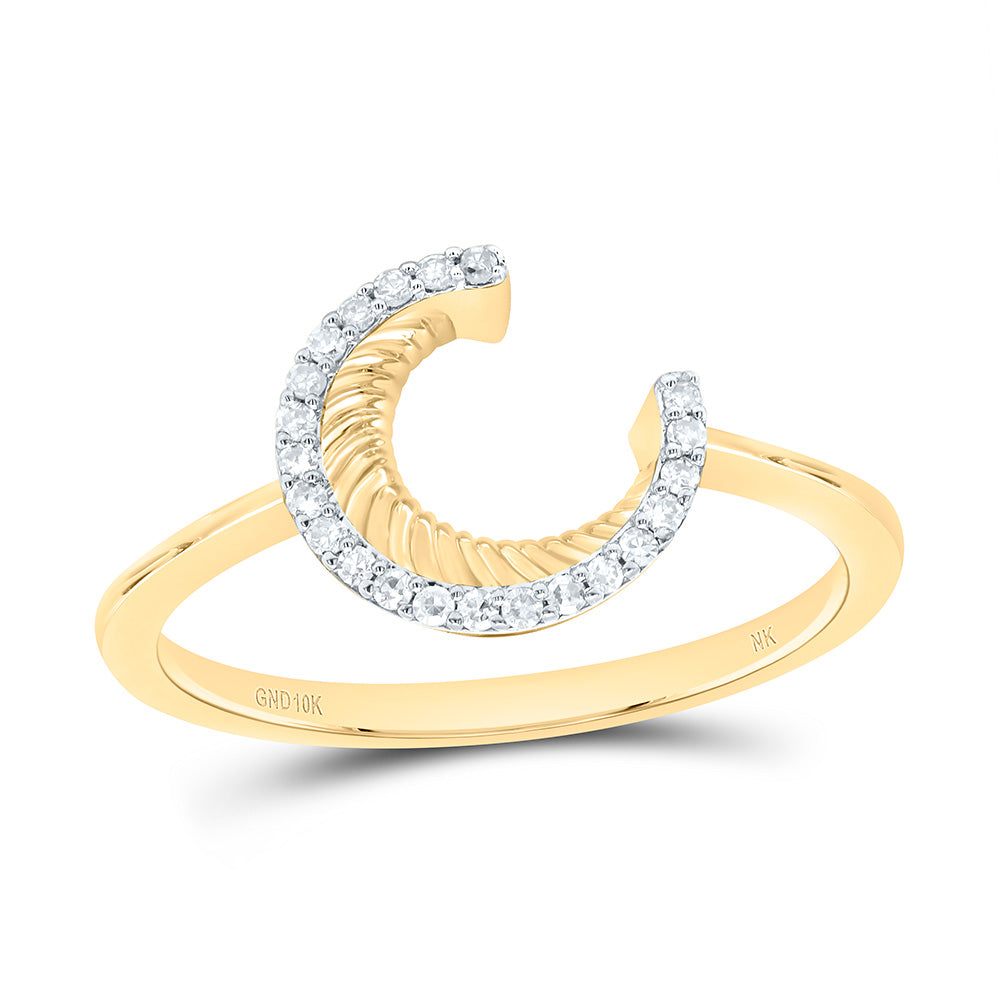1/10CTW-NAT DIA NK MOON GIFT RING Daisy Joyeria