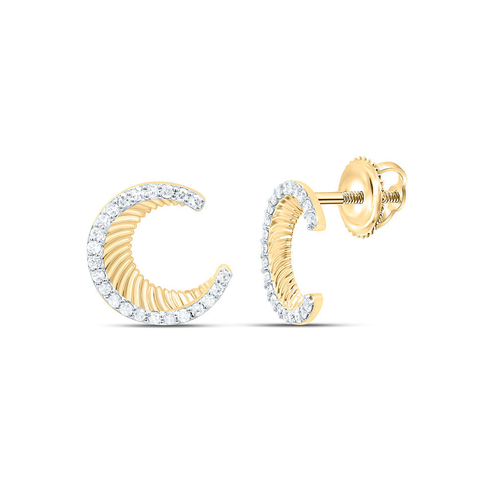 1/5CTW-NAT DIA NK MOON GIFT EARRING Daisy Joyeria