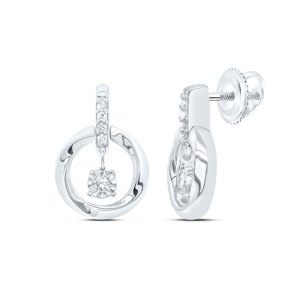 1/10CTW-NAT DIA P1 GIFT ROUND EARRING Daisy Joyeria