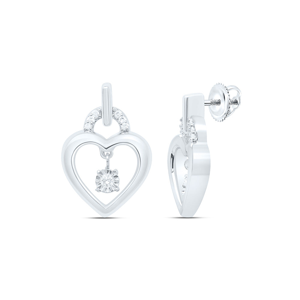1/12CTW-NAT DIA P1 GIFT HEART EARRING Daisy Joyeria
