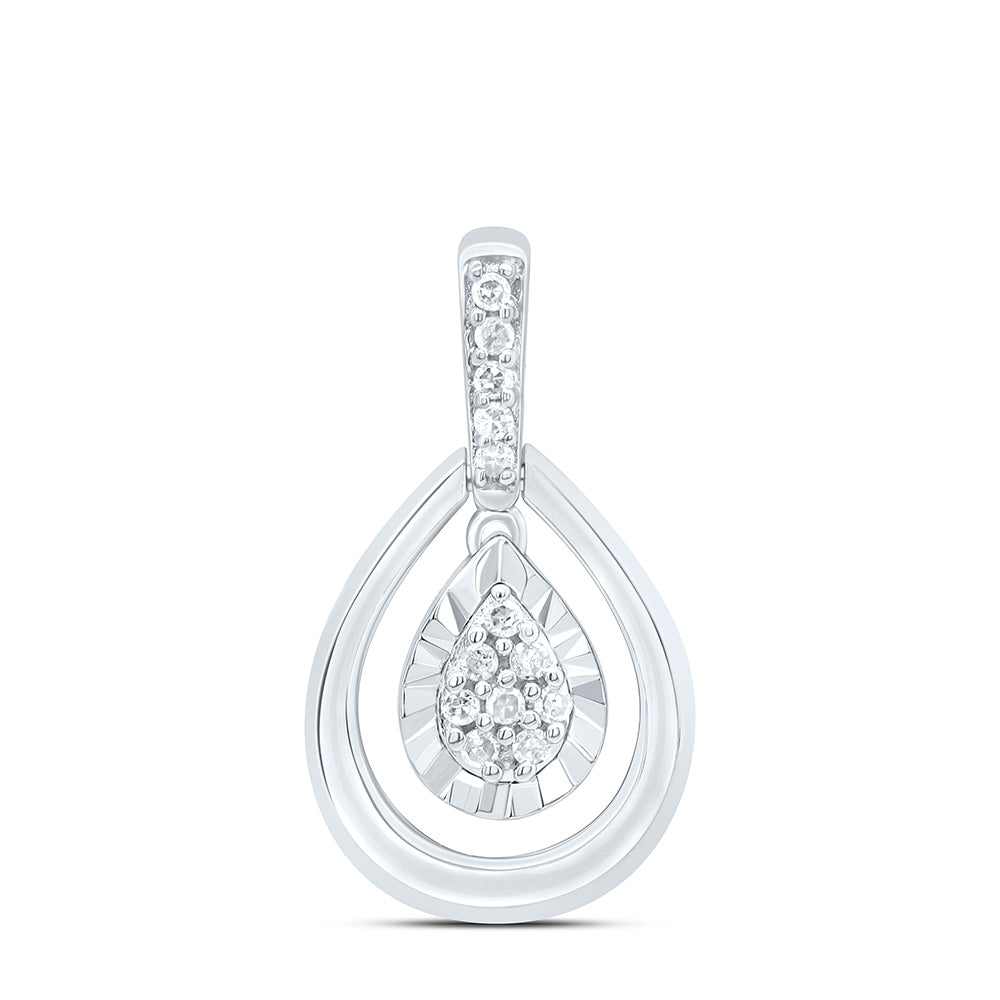 1/12CTW-NAT DIA P1 GIFT PEAR PENDANT Daisy Joyeria