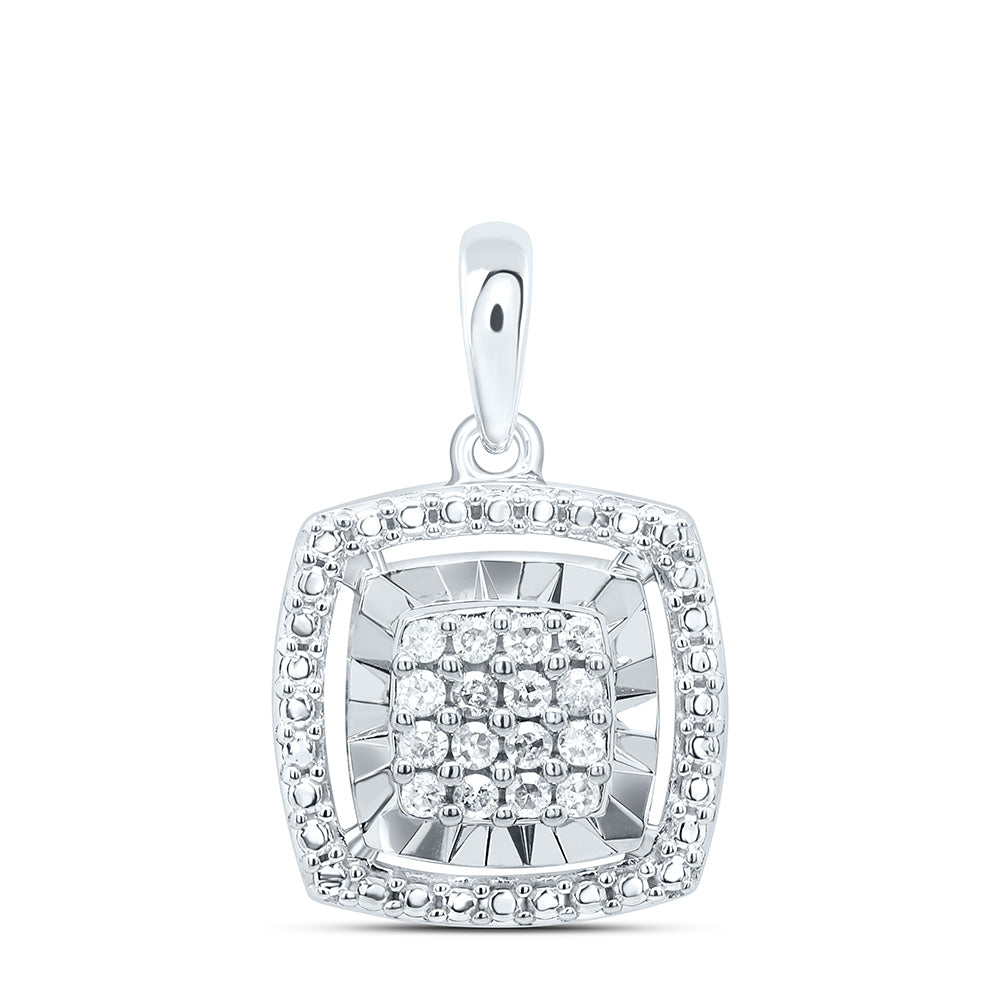 1/8CTW-NAT DIA P1 GIFT CUSHION PENDANT Daisy Joyeria