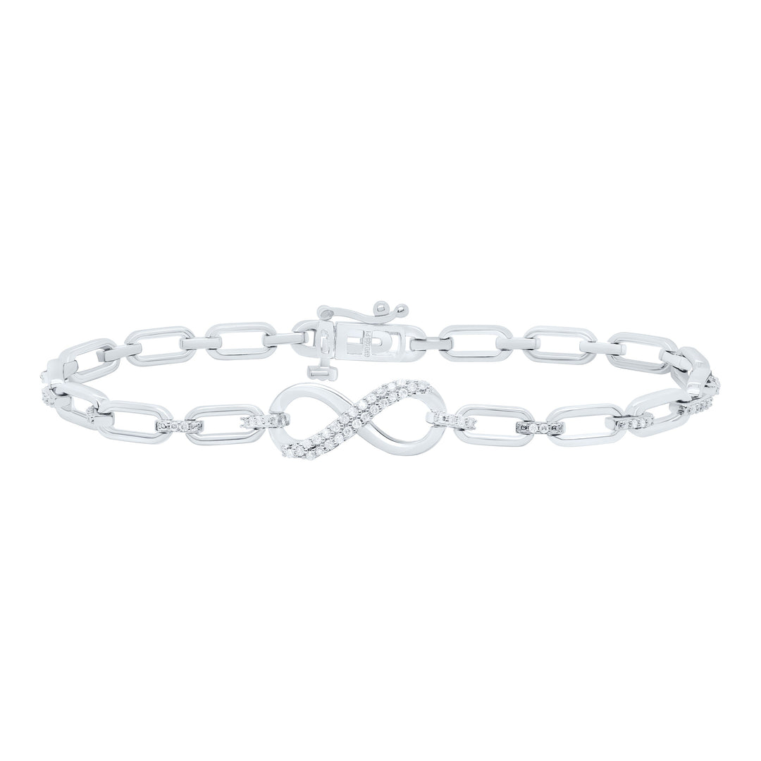 1/4CTW-NAT DIA P1 GIFT INFINITY BRACELET (7 INCH) Daisy Joyeria