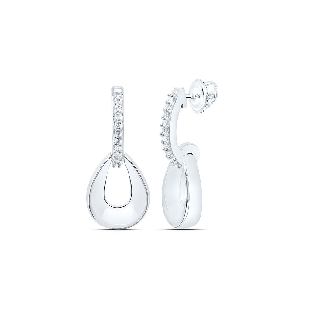 1/10CTW-NAT DIA P1 GIFT PEAR EARRING Daisy Joyeria