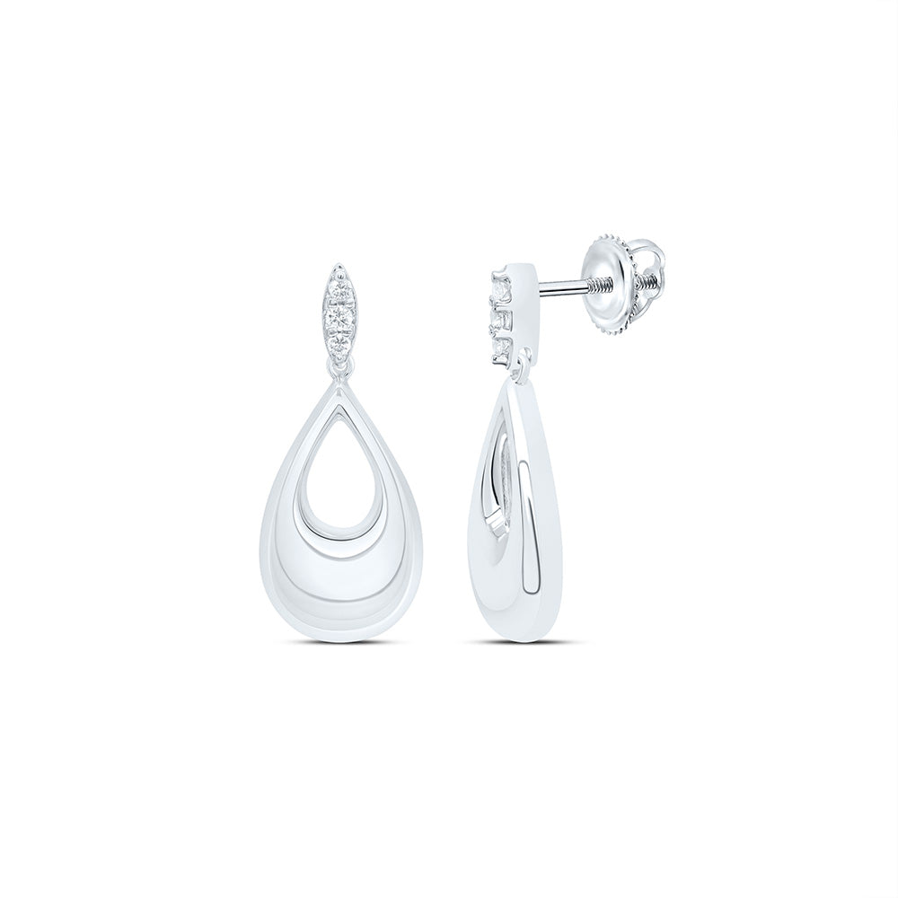 1/8CTW-NAT DIA P1 GIFT PEAR EARRING Daisy Joyeria