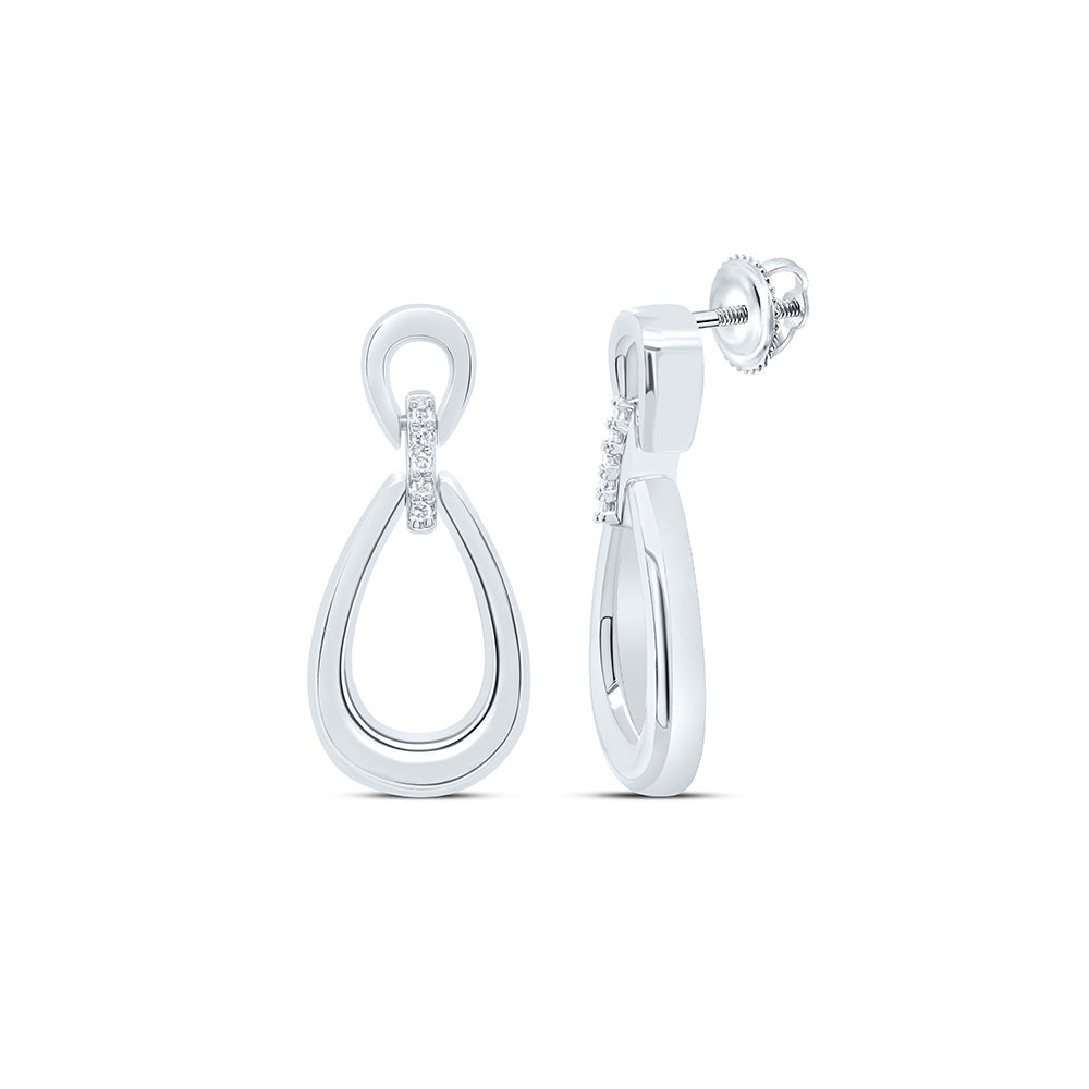 1/20CTW-NAT DIA P1 GIFT PEAR EARRING Daisy Joyeria