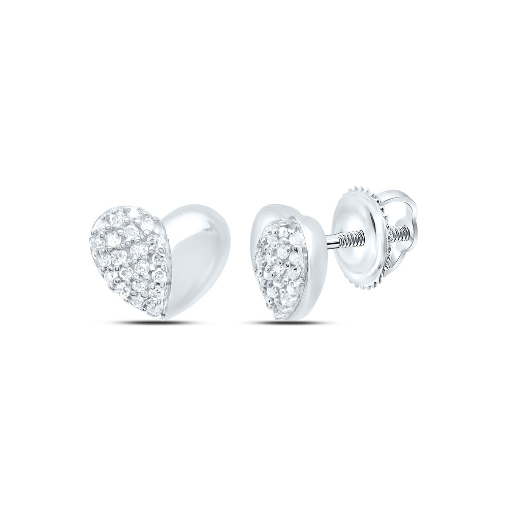 1/10CTW-NAT DIA P1 GIFT HEART EARRING Daisy Joyeria