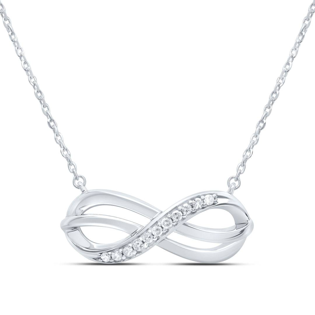 1/10CTW-NAT DIA P1 GIFT INFINITY NECKLACE (18 INCH) Daisy Joyeria
