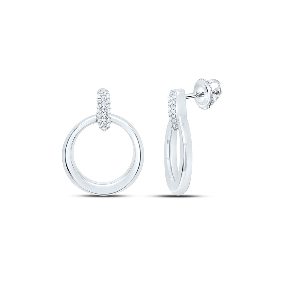 1/6CTW-NAT DIA P1 GIFT ROUND EARRING Daisy Joyeria