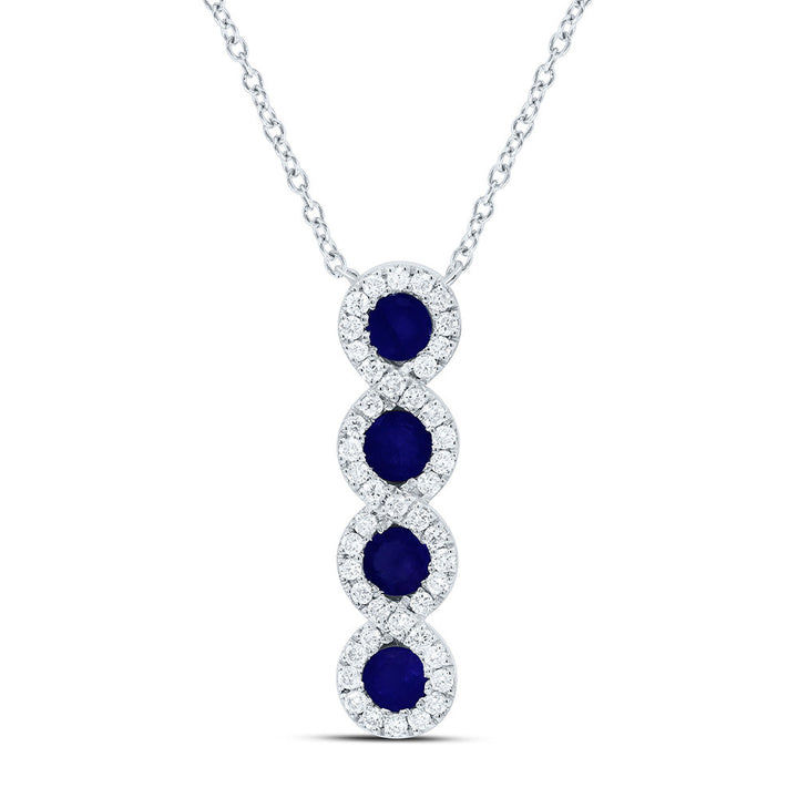 1/6CTW-NAT DIA ANA M 1/3CTW-RD-BS NAT GEM NECKLACE (18 INCH) Daisy Joyeria