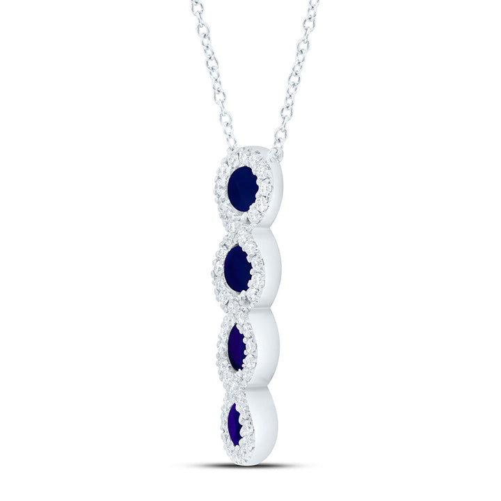 1/6CTW-NAT DIA ANA M 1/3CTW-RD-BS NAT GEM NECKLACE (18 INCH) Daisy Joyeria