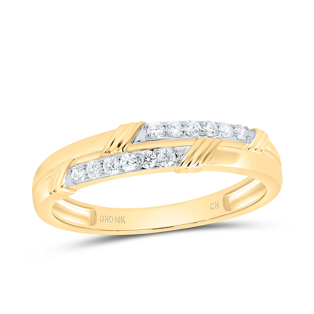 1/5CTW-NAT DIA CN FASHION MENS BAND Daisy Joyeria