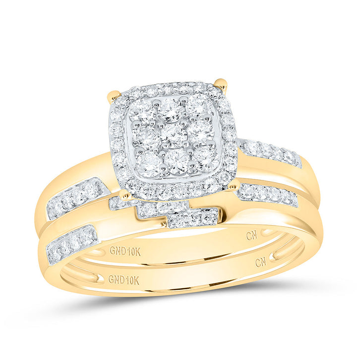 5/8CTW-NAT DIA CN FASHION CUSHION TRIO SET Daisy Joyeria