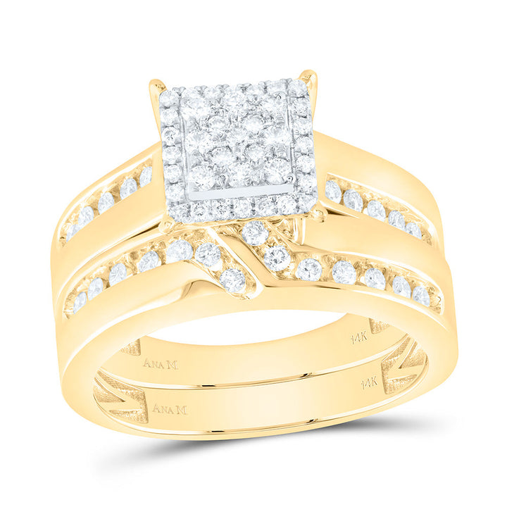 3/4CTW-NAT DIA ANA M SQUARE TRIO SET Daisy Joyeria