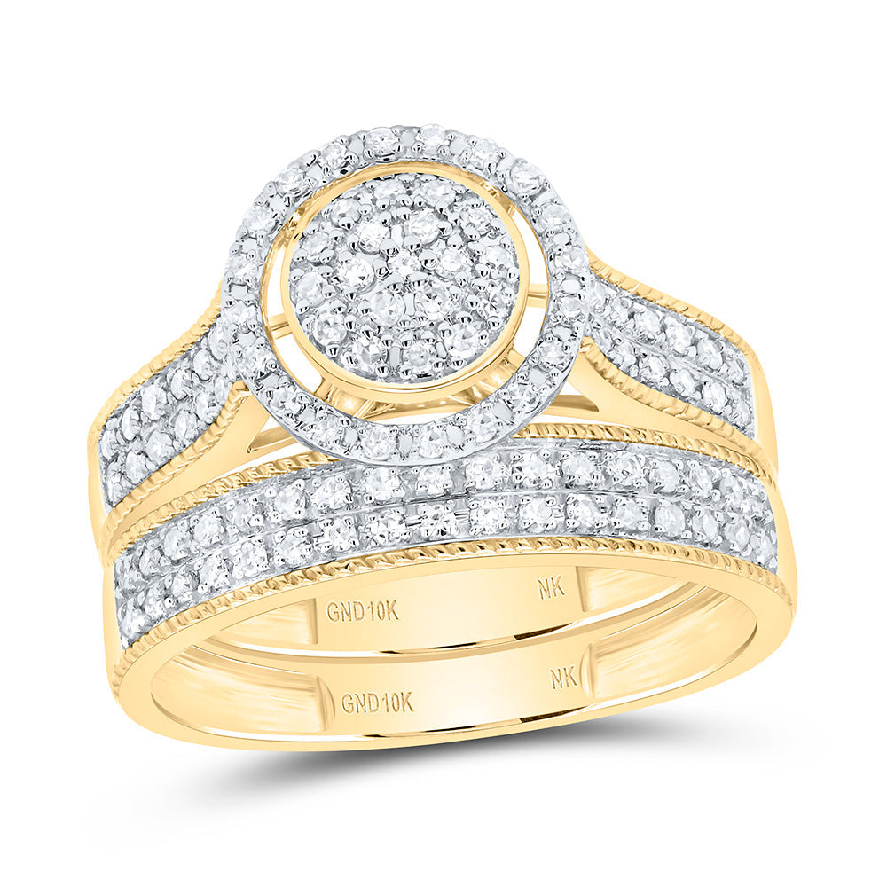 5/8CTW-NAT DIA NK FASHION ROUND TRIO SET Daisy Joyeria
