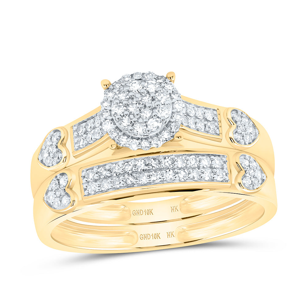 1/2CTW-NAT DIA NK ROUND TRIO SET Daisy Joyeria
