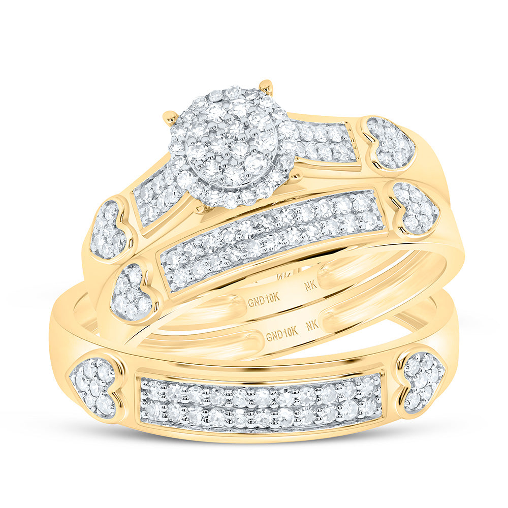 1/2CTW-NAT DIA NK ROUND TRIO SET Daisy Joyeria