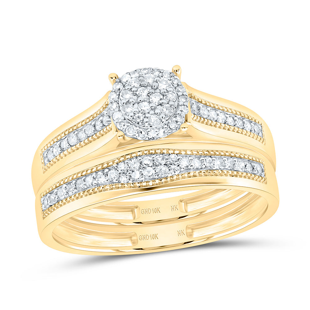 3/8CTW-NAT DIA NK ROUND TRIO SET Daisy Joyeria