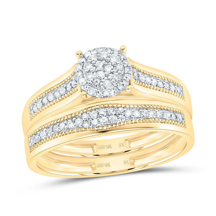 3/8CTW-NAT DIA NK ROUND TRIO SET Daisy Joyeria